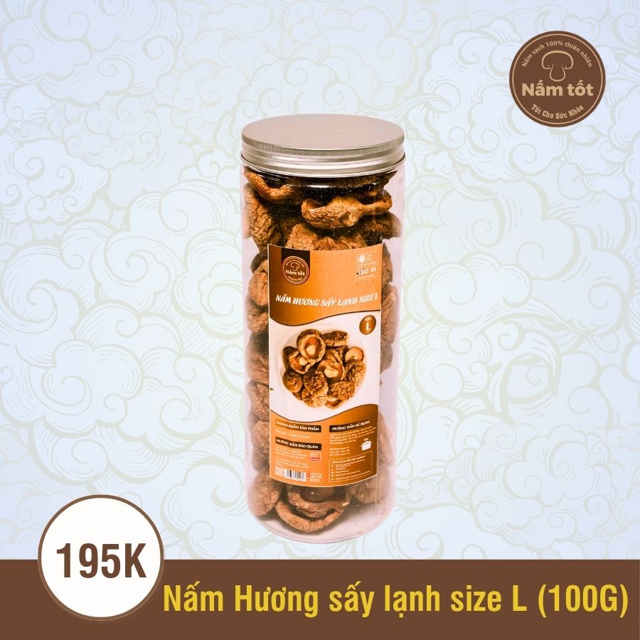Nấm Hương khô sấy lạnh (Size L đặc biệt) 100gr