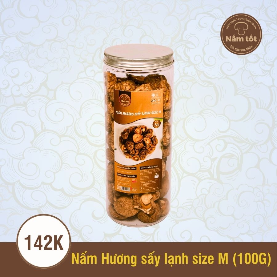 Nấm Hương khô sấy lạnh (Size M)	100gr