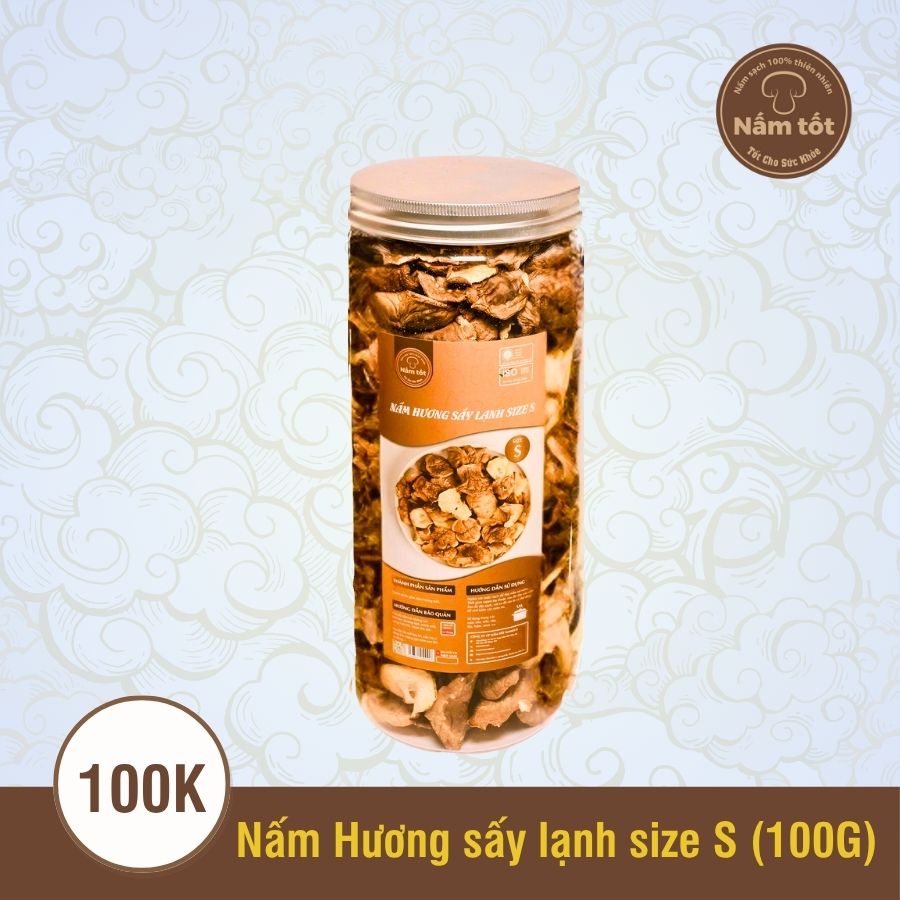Nấm Hương khô sấy lạnh (Size S)	100gr