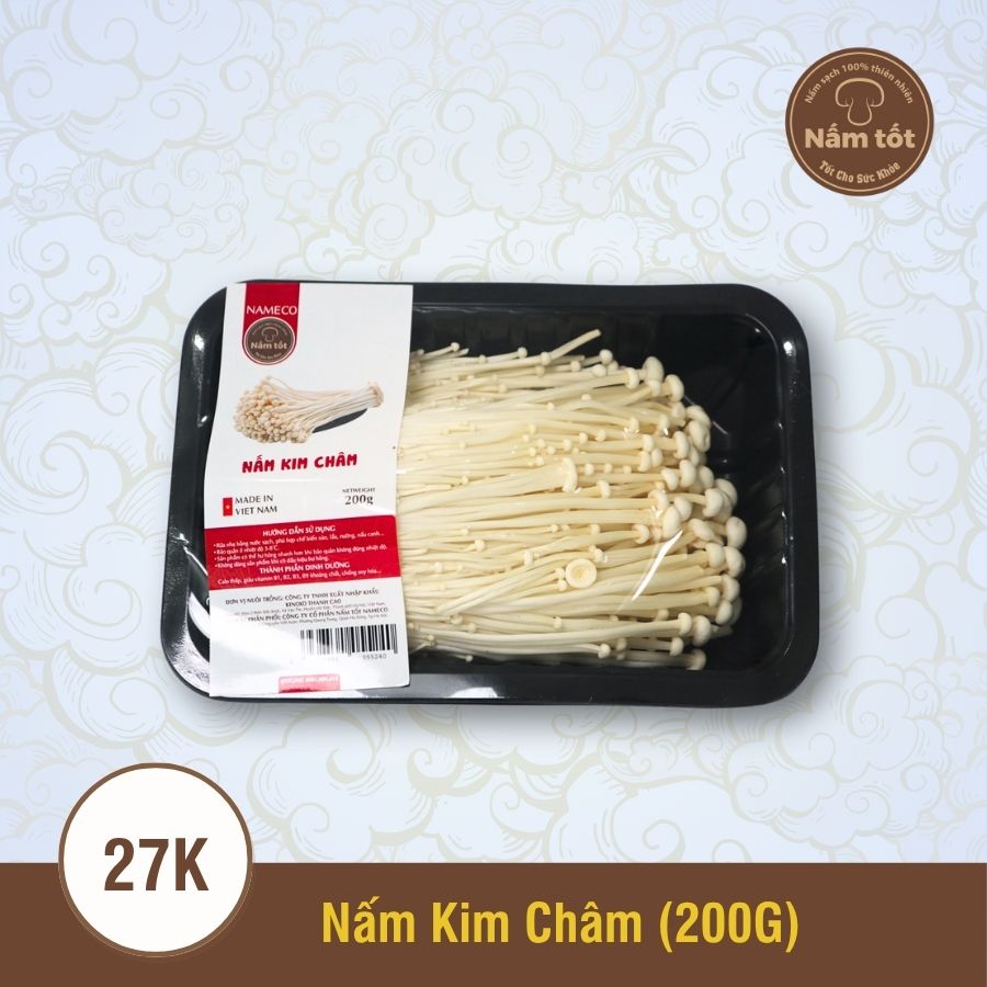 Nấm Kim Châm Trắng Tươi 200gram