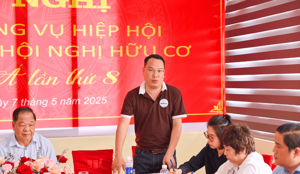 Ông Mai Văn Hưng - Tổng giám đốc Công ty Nấm Tốt Nameco - hội viên Hiệp hội Nông nghiệp Hữu cơ Việt Nam